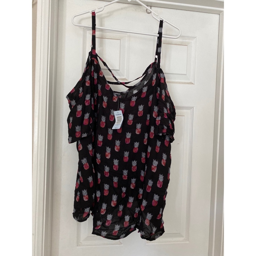 Torrid Off The Shoulder Pineapple Blouse